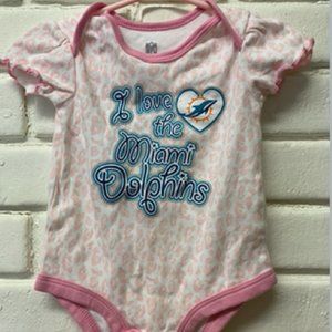 0-3mo I Love Miami Dolphins Onsie